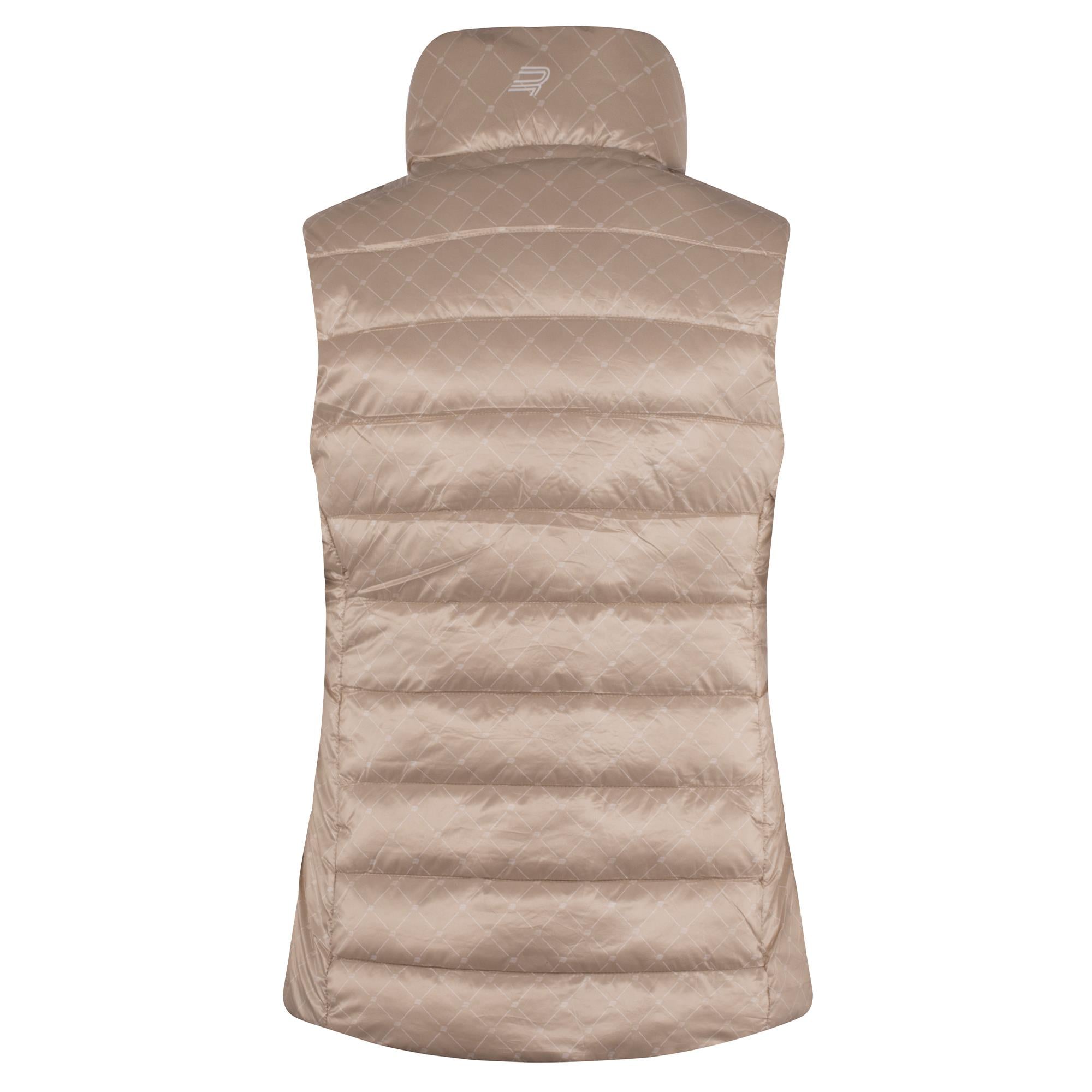 Rohnisch Airlite Padded Ladies Golf Vest Micro R Check Oat